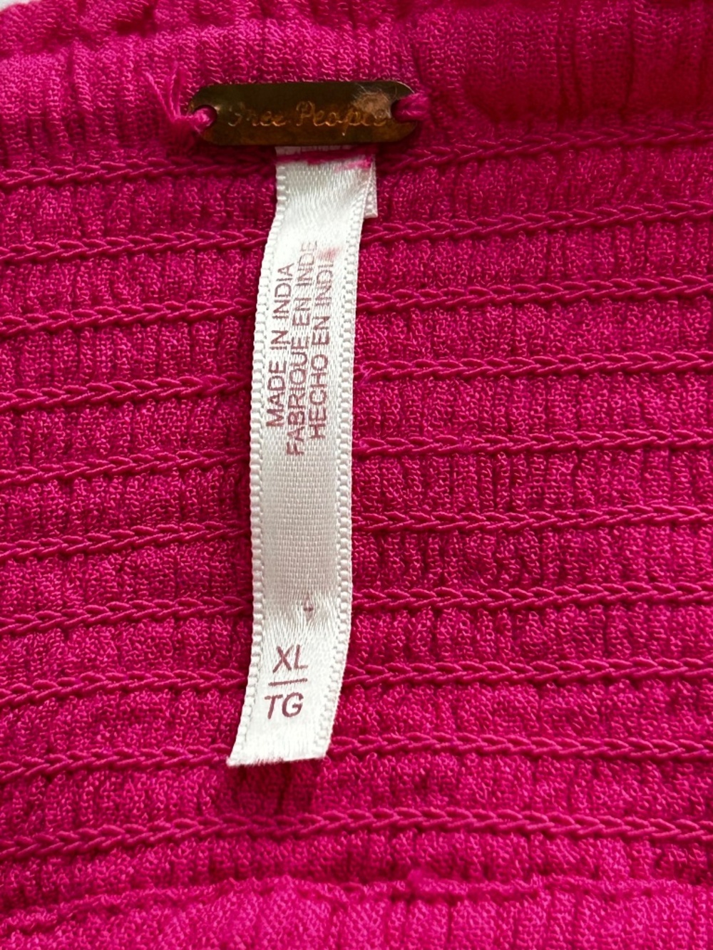 Free People Santa Maria Maxi Dress XL Love Pink Crochet Lace Open Back Boho - Picture 9 of 14